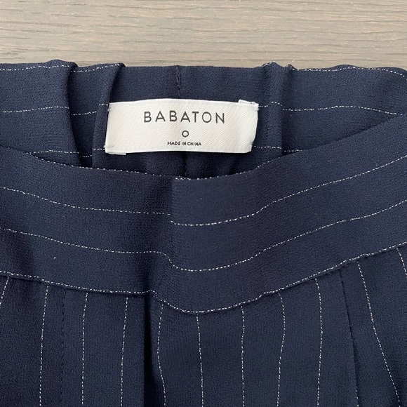 Aritzia Babaton Conan Pant, Navy pin stripes, Women’s Size 0 - Picture 2 of 2